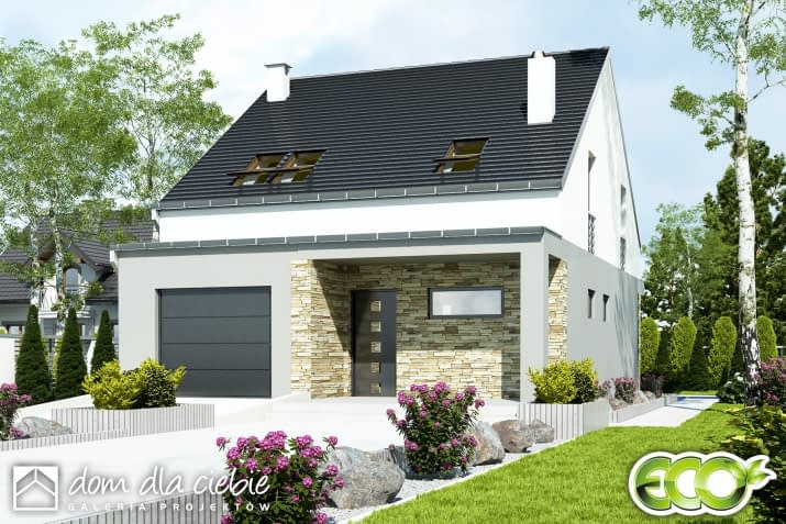 Mazurek II z garażem - wizualizacja 2