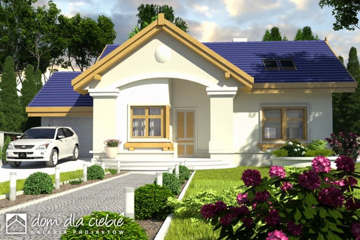 Drozd z garażem - wizualizacja 2