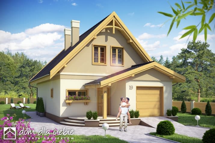 Greta III z garażem - wizualizacja 2