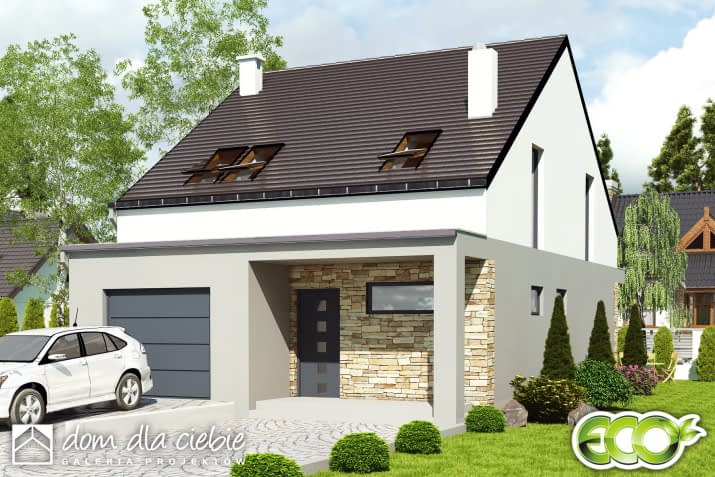 Mazurek z garażem - wizualizacja 2