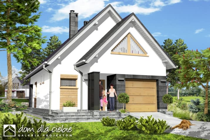 Tosia trend z garażem - wizualizacja 2