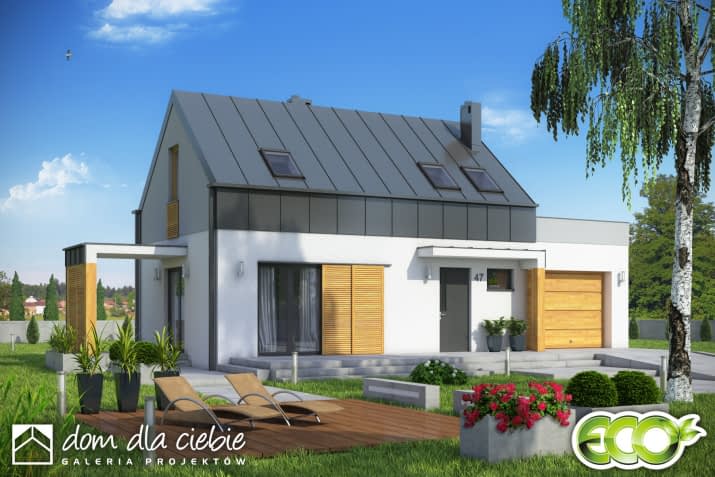 Eco 3 z garażem - wizualizacja 2