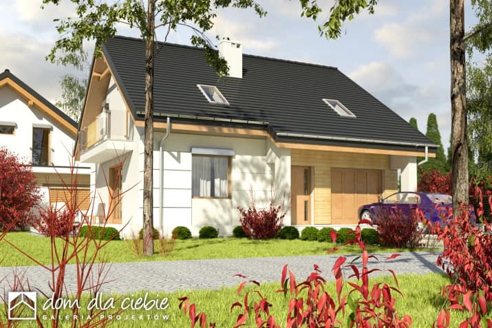 Nowinka III z garażem - wizualizacja 2