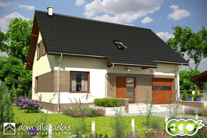 Emma z garażem - wizualizacja 2