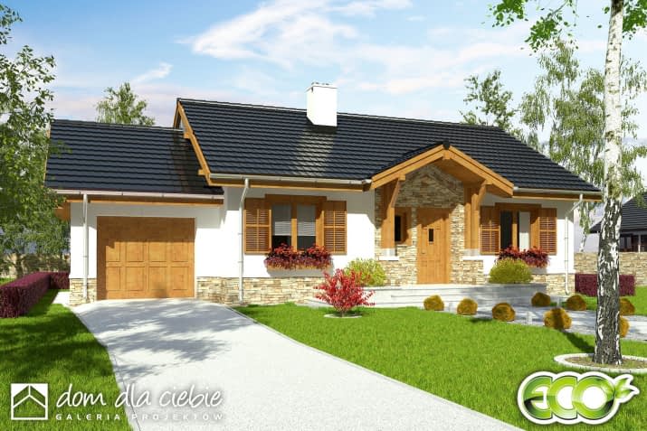 Ares z garazem z garażem - wizualizacja 2