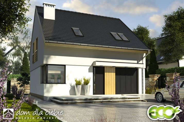 Szczęśliwa z garażem - wizualizacja 2