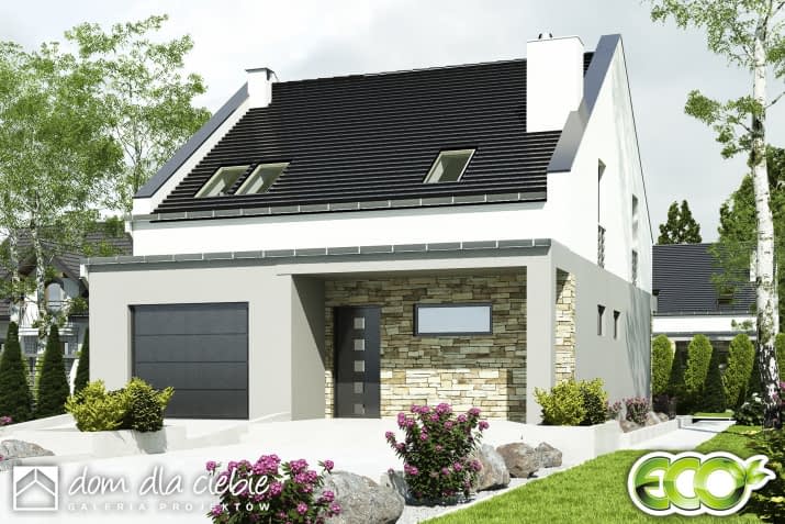 Mazurek III z garażem - wizualizacja 2