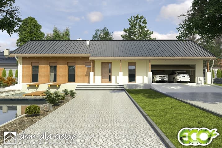 Trznadel II z G2 z garażem 2st. - wizualizacja 2