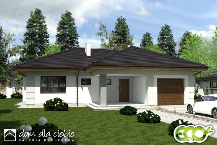 Radek II z garażem - wizualizacja 2