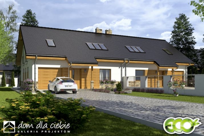 Jarząbek III bliźniak BL2 z garażem - wizualizacja 2