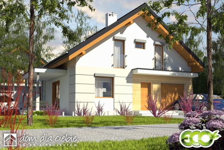 Nowinka V z garażem - wizualizacja 2