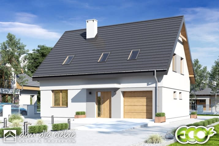 Igor IV z garażem - wizualizacja 2