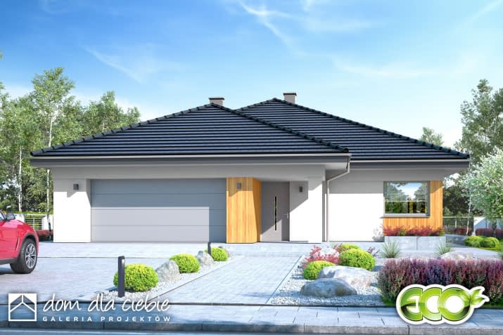 Bursztyn z garażem 2st. - wizualizacja 2