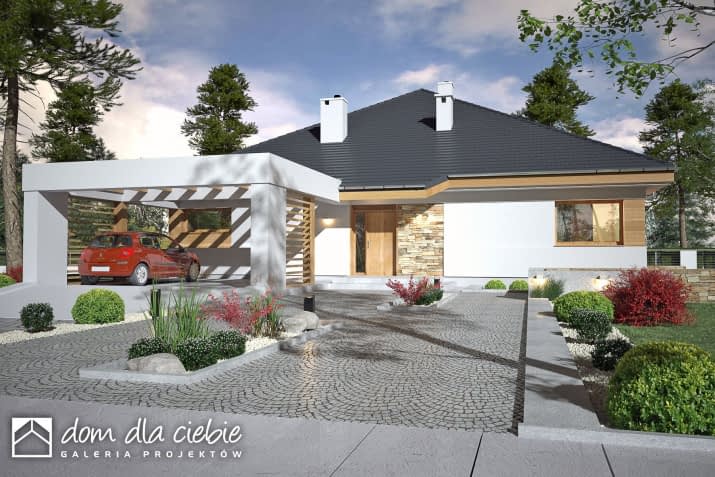 Czarnuszka wiata z wiatą - wizualizacja 2