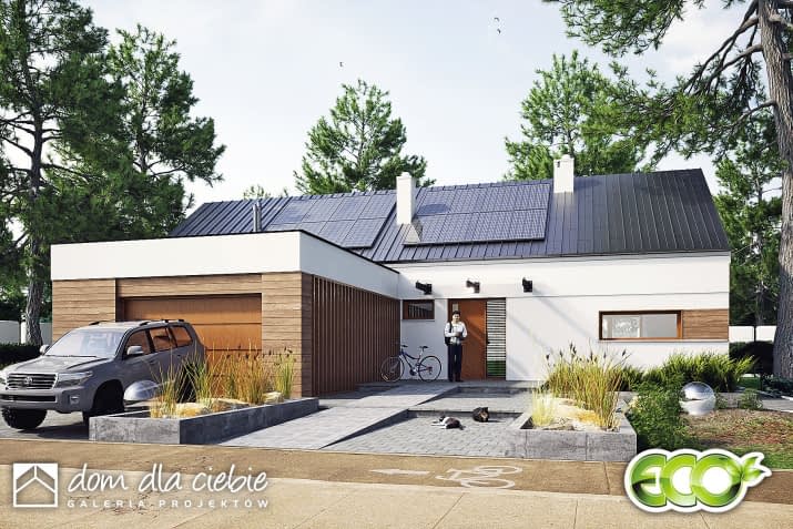 Złota z garażem - wizualizacja 2