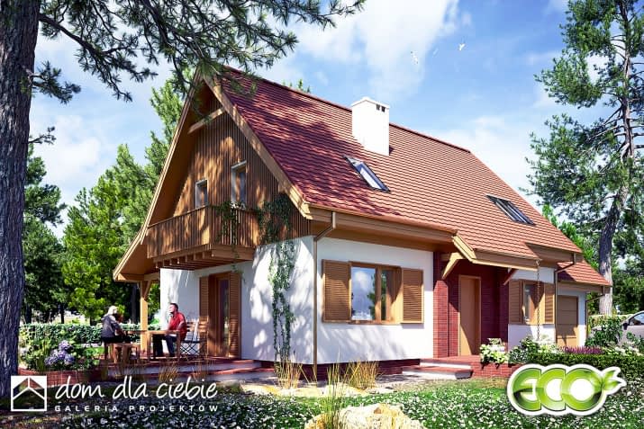 Rodzynka z garażem - wizualizacja 2