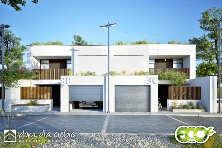 Talia bliźniak BL1 z garażem - wizualizacja 2