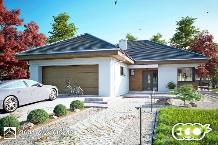 Oliwka z G2 z garażem 2st. - wizualizacja 2