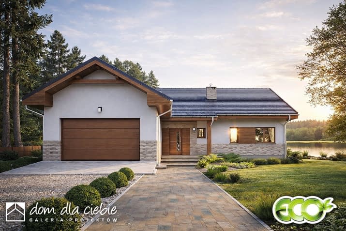 Gąska IV A z garażem - wizualizacja 2