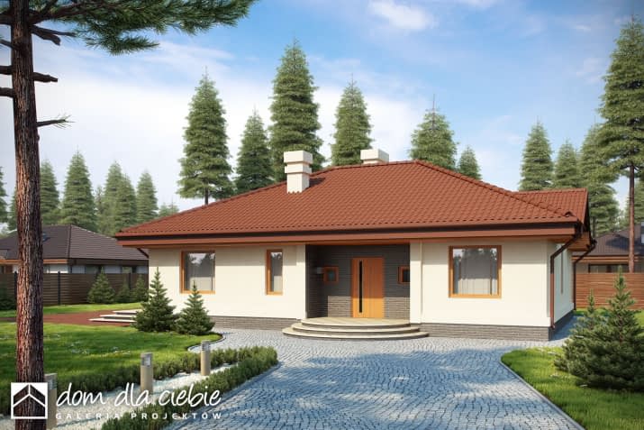 Szczygieł bez garażu - wizualizacja 2