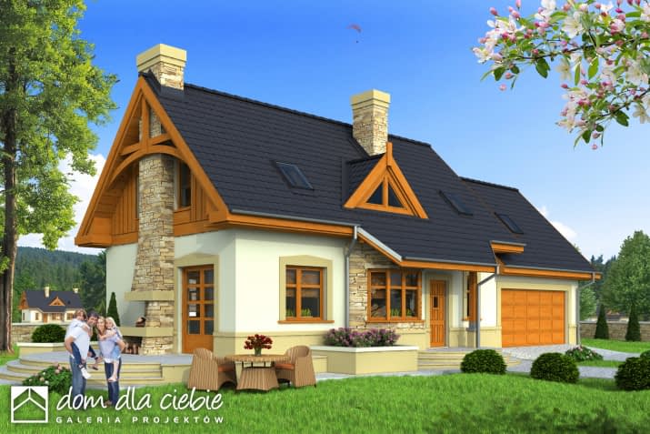 Agatka II z G2 z garażem 2st. - wizualizacja 2