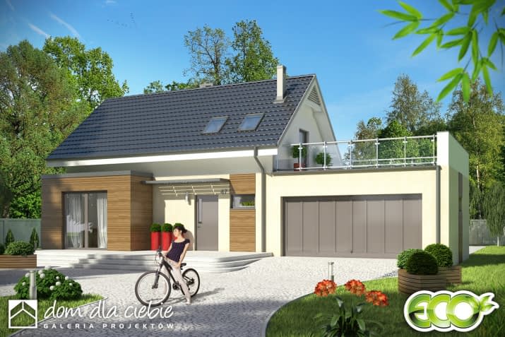 Eco 1 z G2 z garażem 2st. - wizualizacja 2