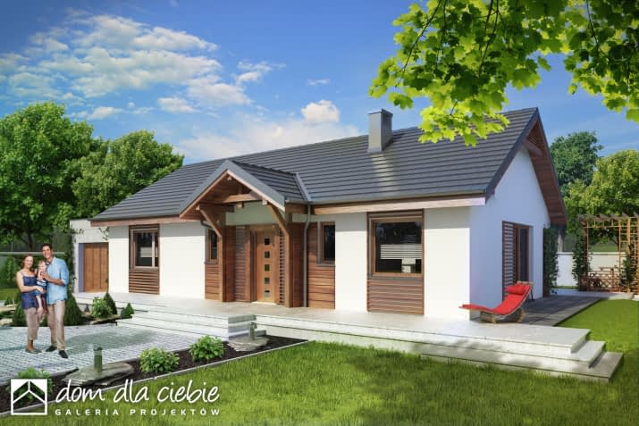 Filipek II z garażem - wizualizacja 2