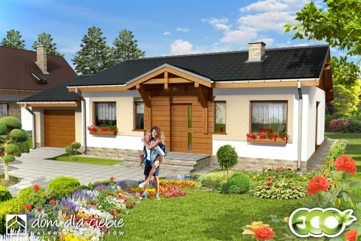 Hugo II z garażem - wizualizacja 2