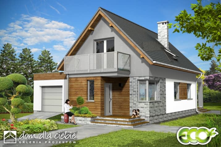 Iza trend z garażem - wizualizacja 2