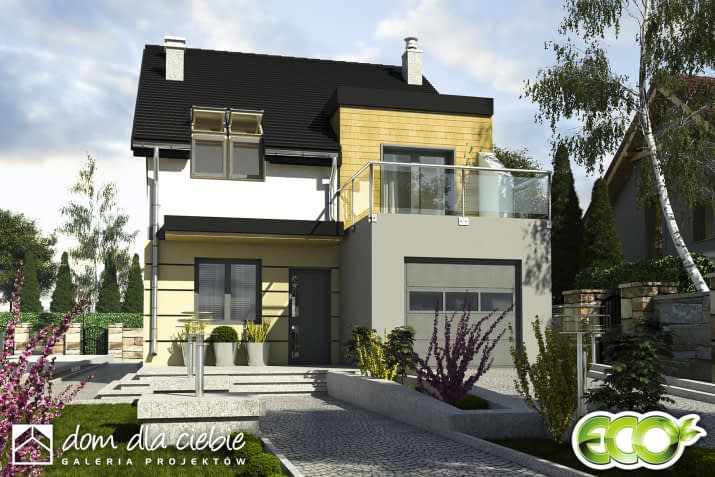 Gwarek II z garażem - wizualizacja 2