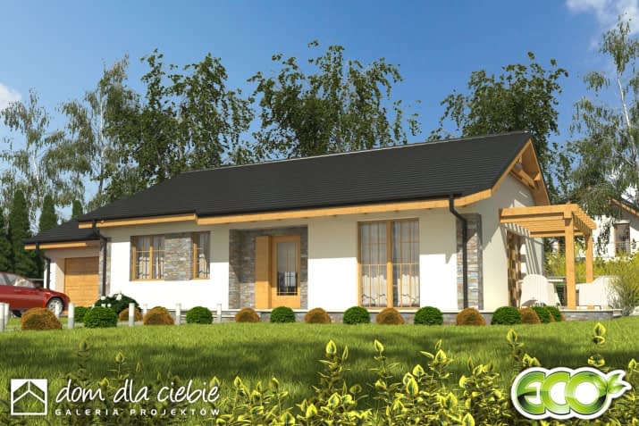 Lucynka z garażem - wizualizacja 2