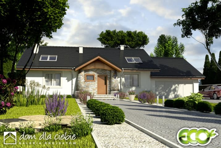 Derkacz z G2 z garażem 2st. - wizualizacja 2