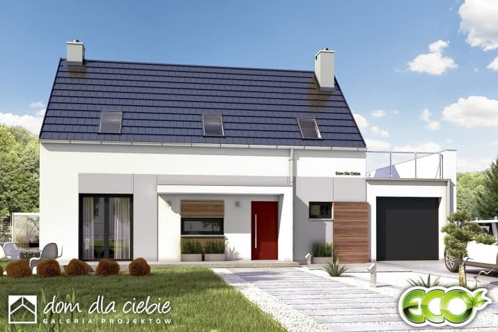 Eco 5 A z garażem - wizualizacja 2