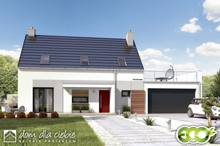 Eco 5 A1 z garażem 2st. - wizualizacja 2