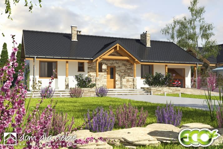 Siewka z garażem - wizualizacja 2