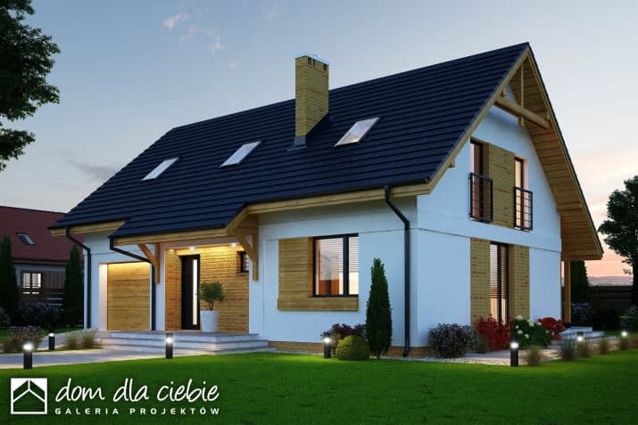 Westa z garażem - wizualizacja 2