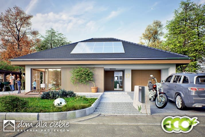 Srebrna II z garażem - wizualizacja 2