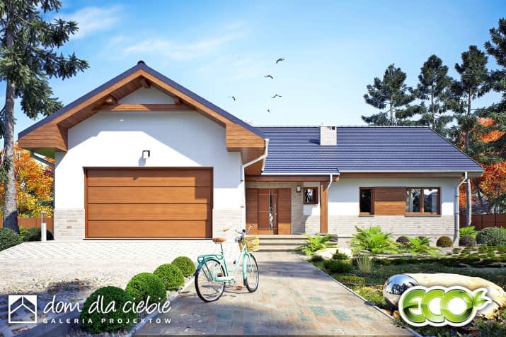 Gąska III A z garażem - wizualizacja 2