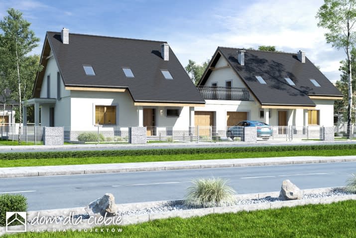 Strzyżyk II A-BL z garażem - wizualizacja 2