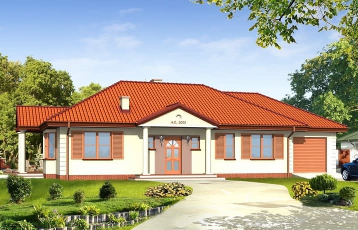 Projekt domu Jak Marzenie 3 – wizualizacja od frontu