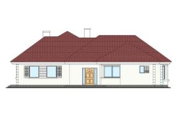 Projekt domu Komfortowy 2 wariant B - energo NF40 – wizualizacja