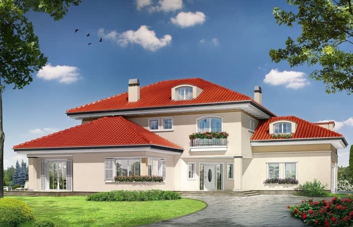 Projekt domu Malibu – wizualizacja od frontu