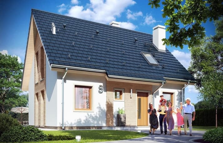 Projekt domu Przygoda 2 – wizualizacja od frontu