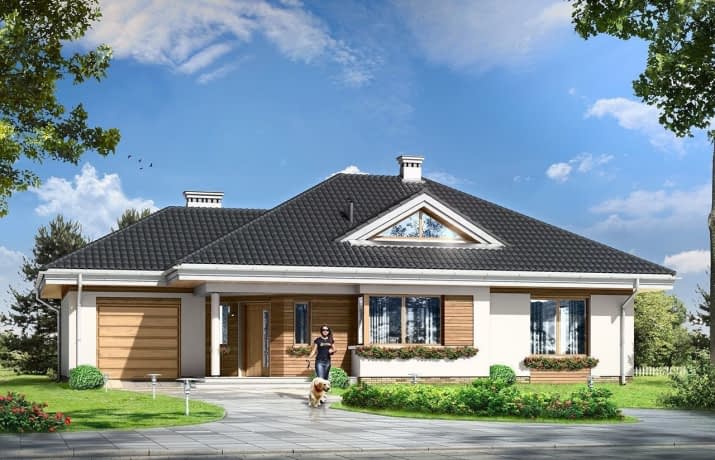 Projekt domu Rozwojowy – wizualizacja od frontu