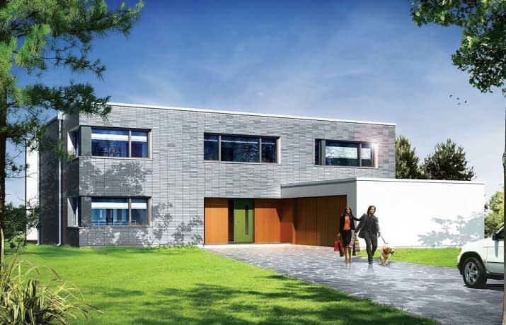 Projekt domu Villa Nova – wizualizacja od frontu