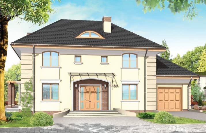 Projekt domu Willowy – wizualizacja od frontu