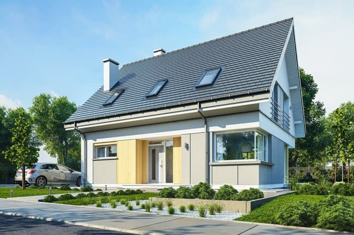 Projekt domu Viking 3 – wizualizacja od frontu