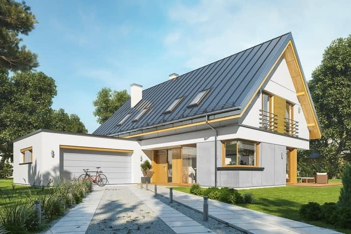 Projekt domu Viking 5 – wizualizacja od frontu