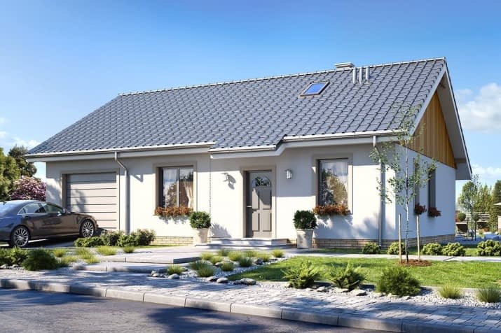 Projekt domu Zosia 6 – wizualizacja od frontu