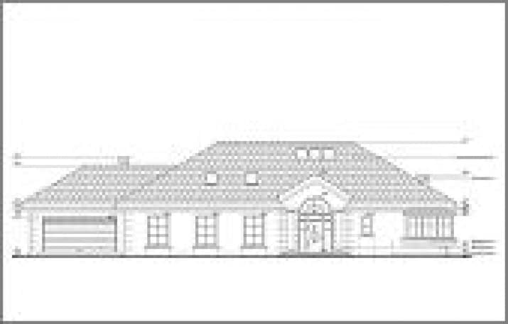 Projekt domu Rezydencja Parkowa 3 wariant J – wizualizacja od frontu